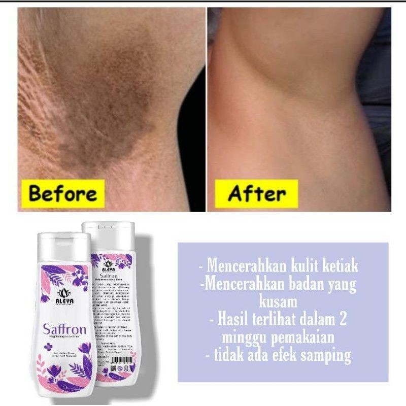 Toner saffron badan aleya Facemist toner pemutih badan saffron glowing ampuh penghilang bekas luka