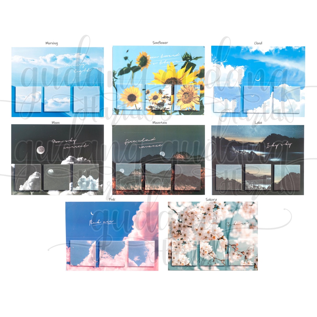 Sticky Notes Ins Scenery Notes Motif Awan Unik DIY GH 301468