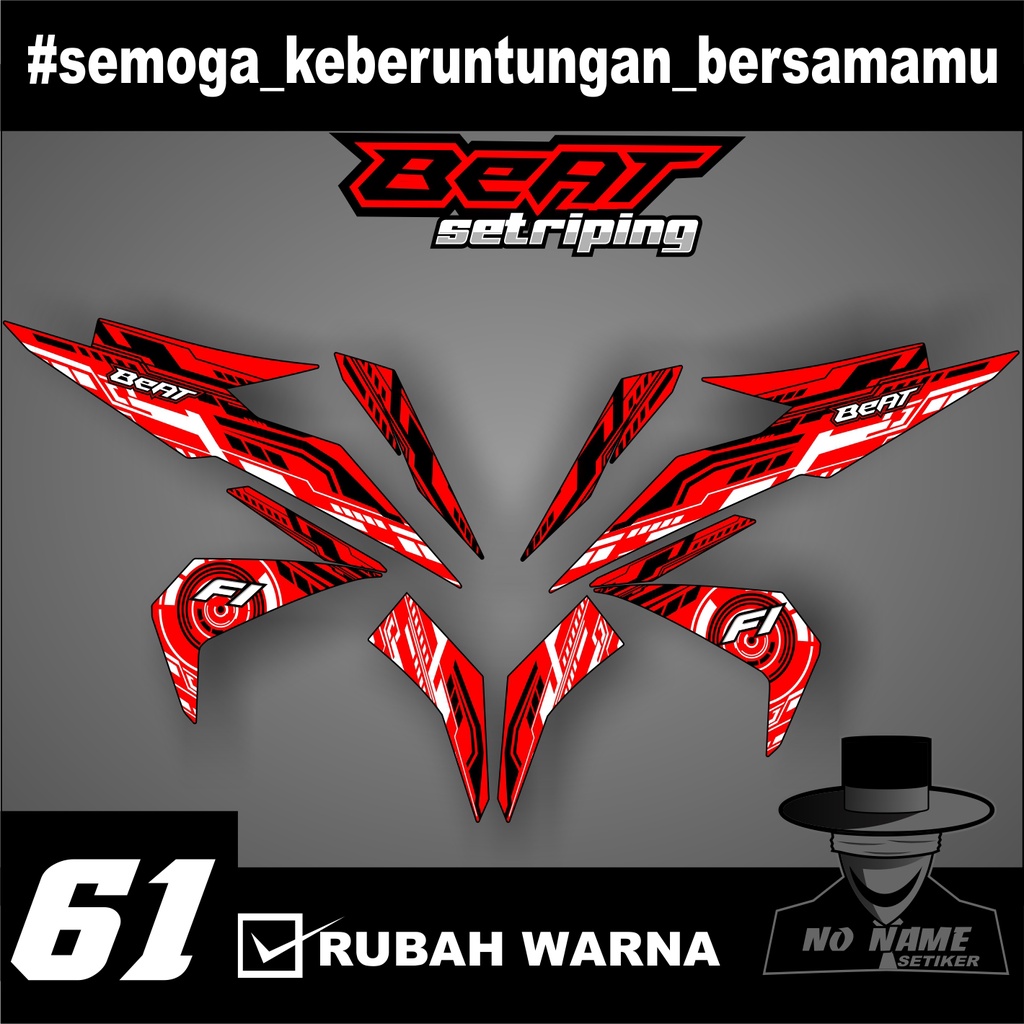 Striping stiker setiker Motor Beat esp (61) 2016 2017 2018 2019 / Fi New Esp Iss Variasi Honda 002