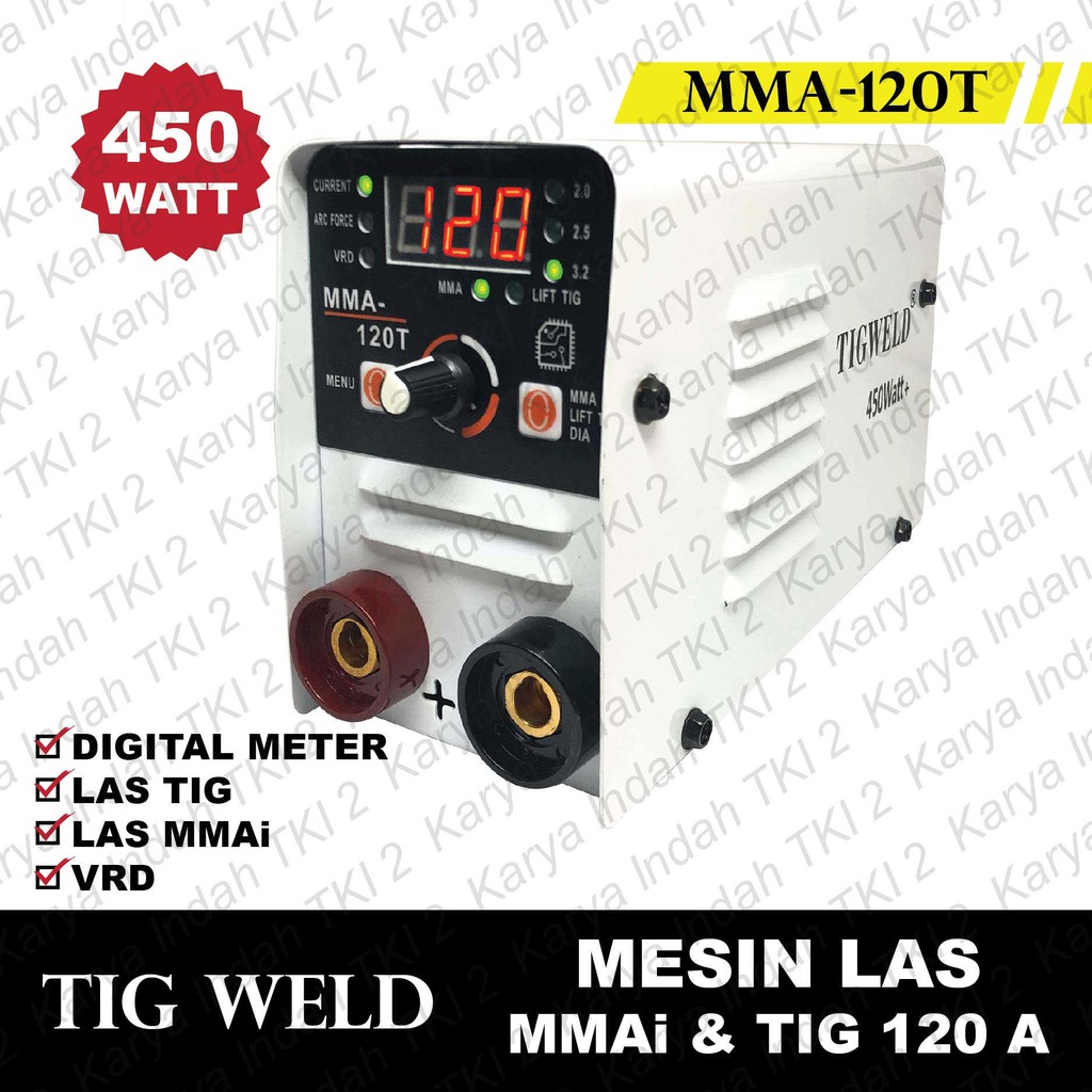  Mesin  Las  TIG MMAi 120 A TIGWELD  450 Watt Welding Machine 