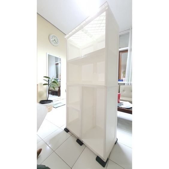 JUMBO! LEMARI PAKAIAN PLASTIK LEMARI PINTU LEMARI PLASTIK CLUB SPECTRA LARGE PREMIUM QUALITY - PUTIH / SLCHD PREMIUM BUKAN LEMARI TABITHA