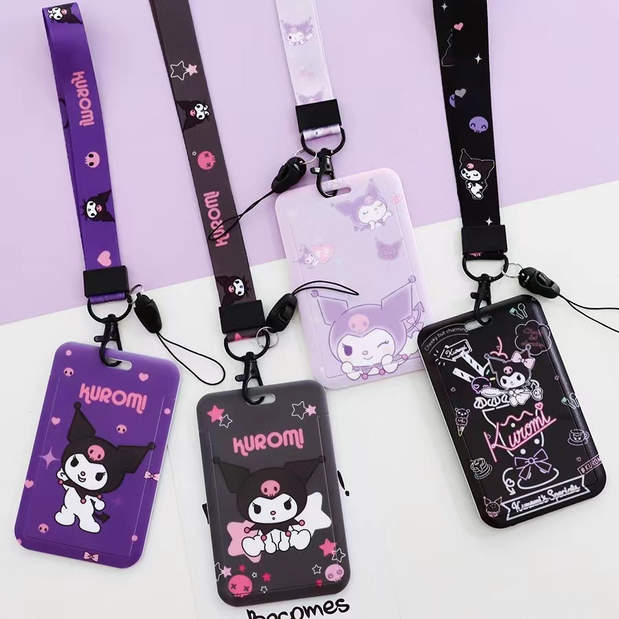 Holder Gantungan Kunci Bentuk Anime Sanrio Kuromi Bahan Plastik