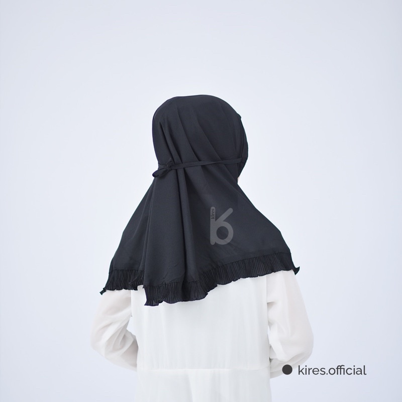 BUY 1 GET 1! Bergo Shiren Rampel Plisket Size L Dapat 2 Pcs