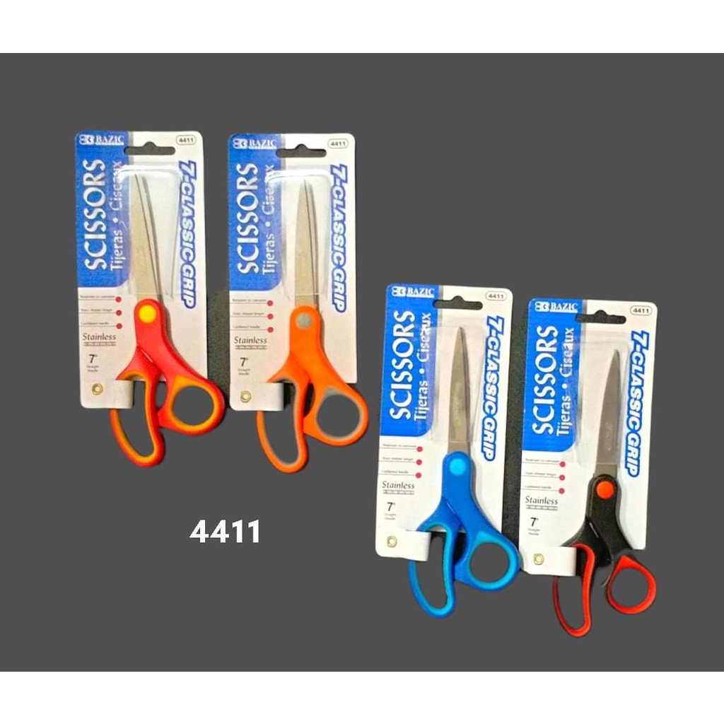 

GUNTING KERTAS MEDIUM 7 INCH SCISSORS BAZIC STAINLESS STEEL SOFT GRIP