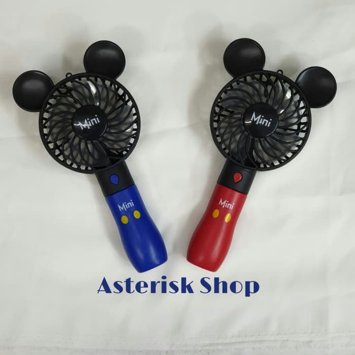 KIPAS_ Kipas Angin Karakter Mickey Minnie Mouse   Mini Fan Portable Karakter Diskon