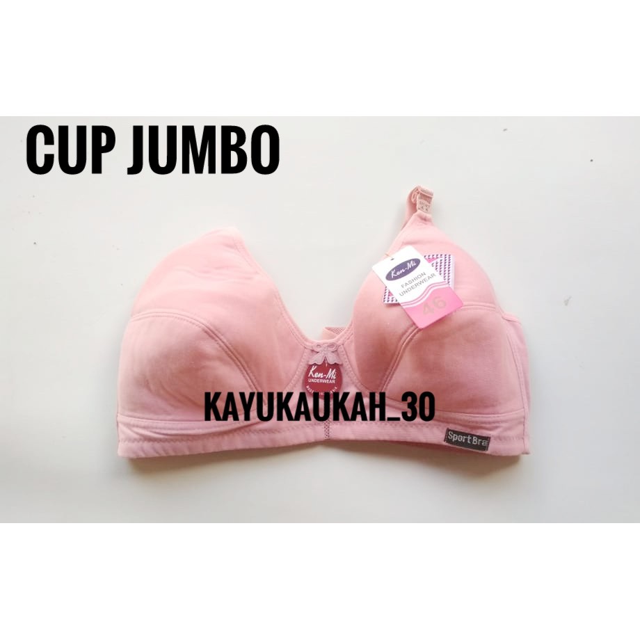 BH Sport KENMI / UKURAN 46 JUMBO / Bra sport/ Bra Wanita/ Bh perempuan / tanpa Busa / Tanpa Kawat