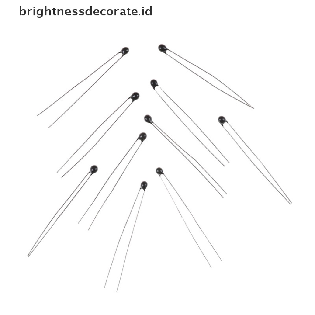 10pcs Sensor Suhu Thermistor Ntc-Mf52-103 / 3435 10k Ohm 1%