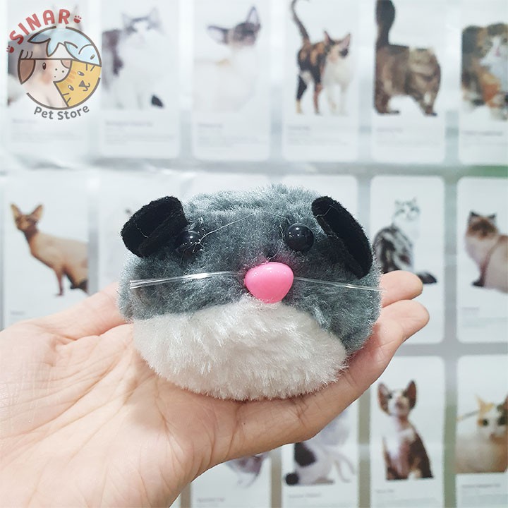 Mainan Kucing Tikus Getar Lucu Ukuran +-7cm warna random