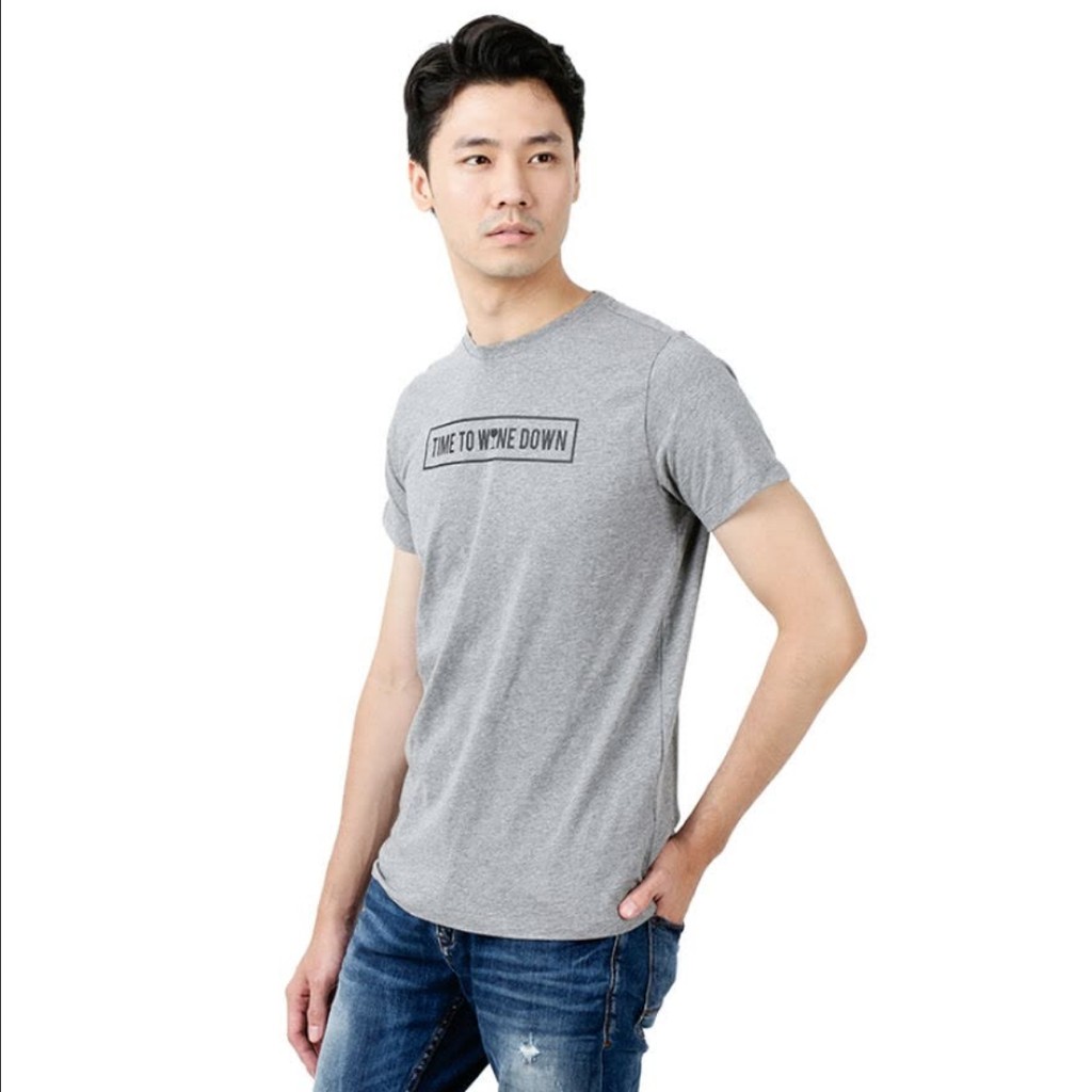 BESUTO Kaos Unisex Premium Roundneck Time To Wine Down - Misty Grey