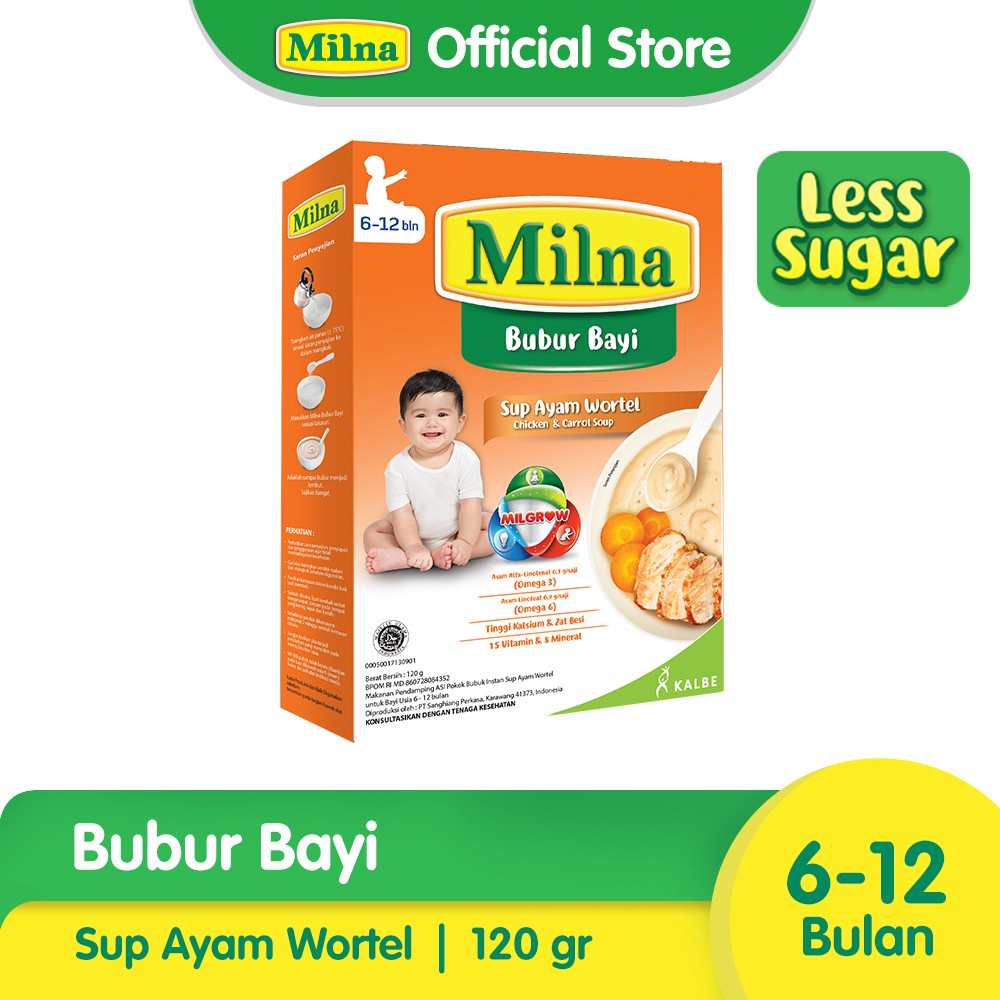 Milna Bubur Bayi 6-12M 8-12M makanan MPASI baby Makassar