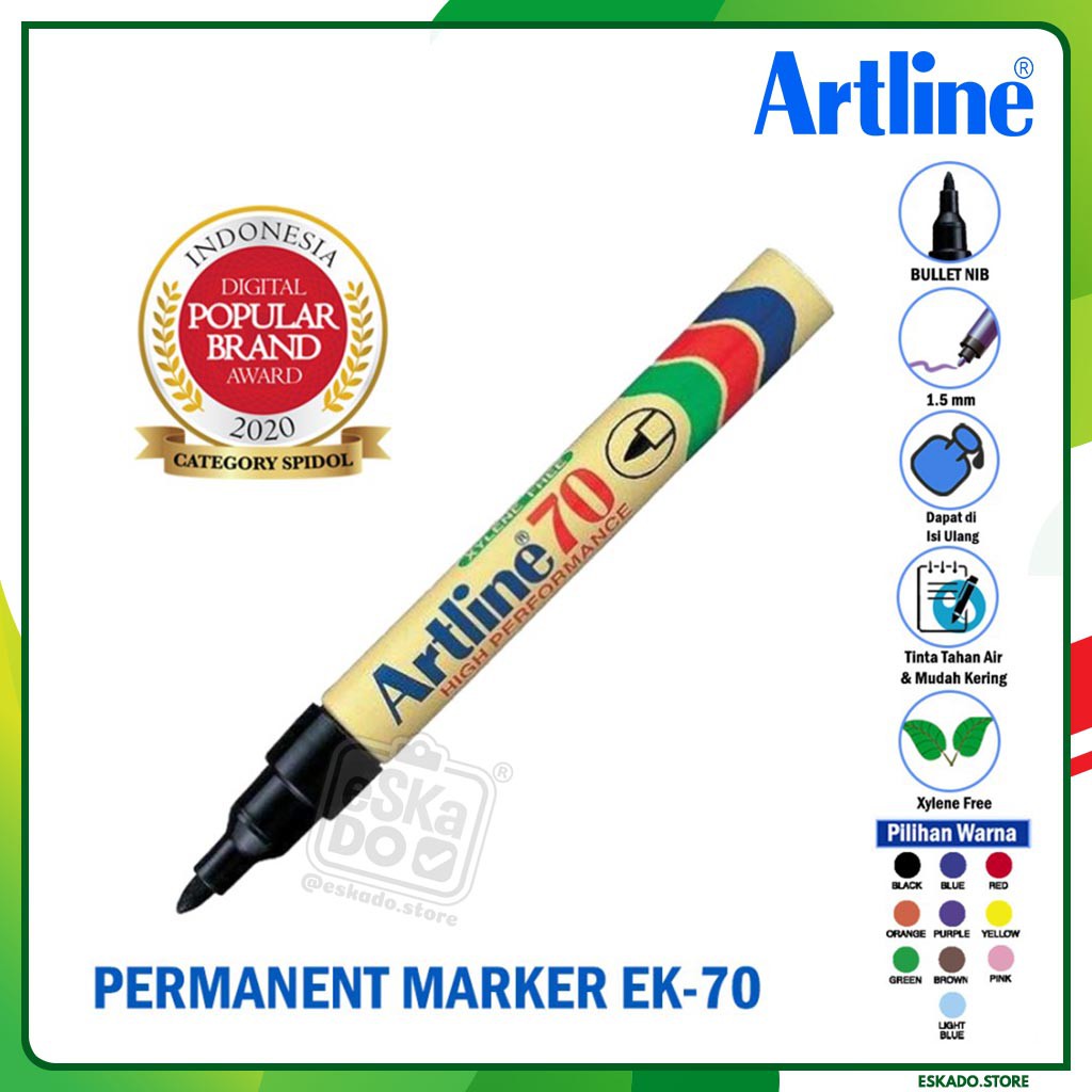 Artline Spidol Permanent Marker EK-70