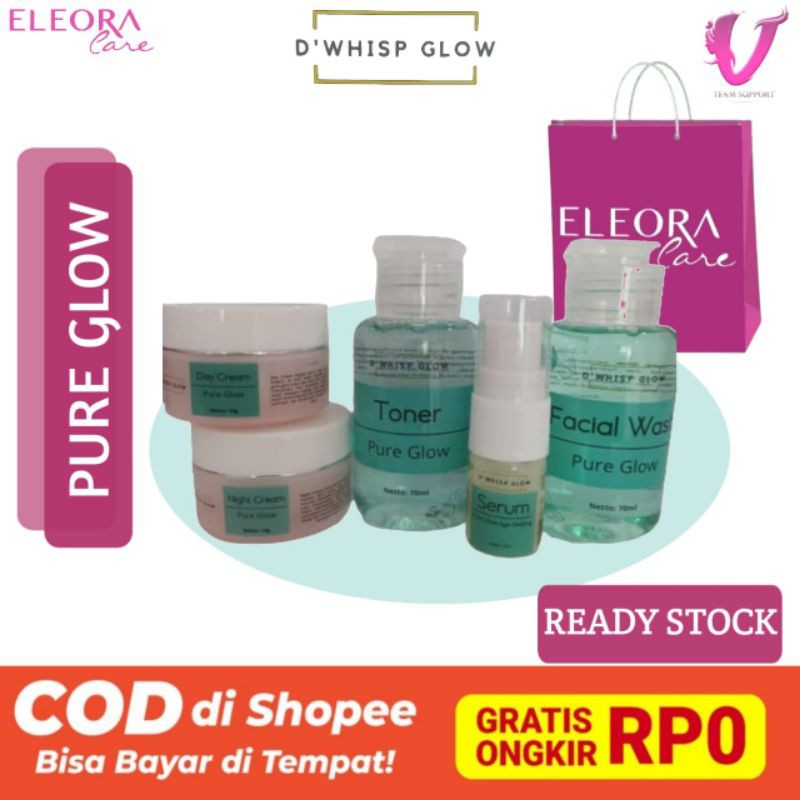 Eleora Dwhisp Glow Pure Glow Anti Aging Membersikan Flek/noda Hitam, Mencerahkan & Mengglowingkan