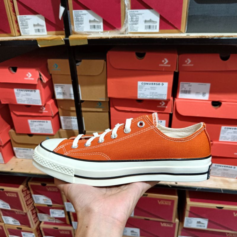 CONVERSE CHUCK 70S OX HI LOW ORANGE FIRE PIT ORIGINAL RESMI PT.MAP