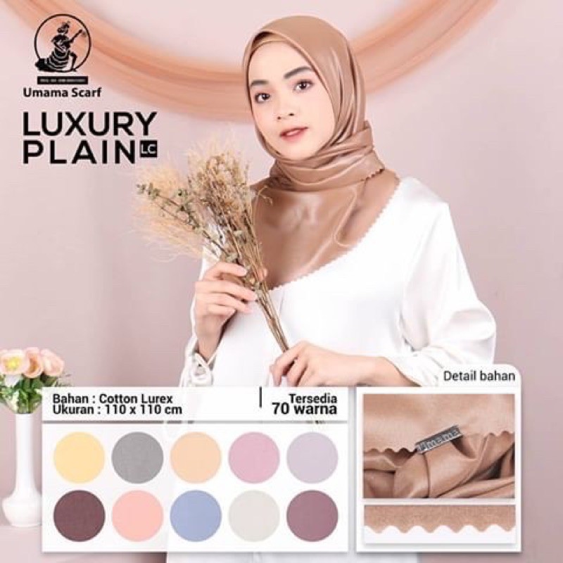 Jilbab Pesta Kondangan Wisuda  LUXURY PLAIN LC by UMAMA