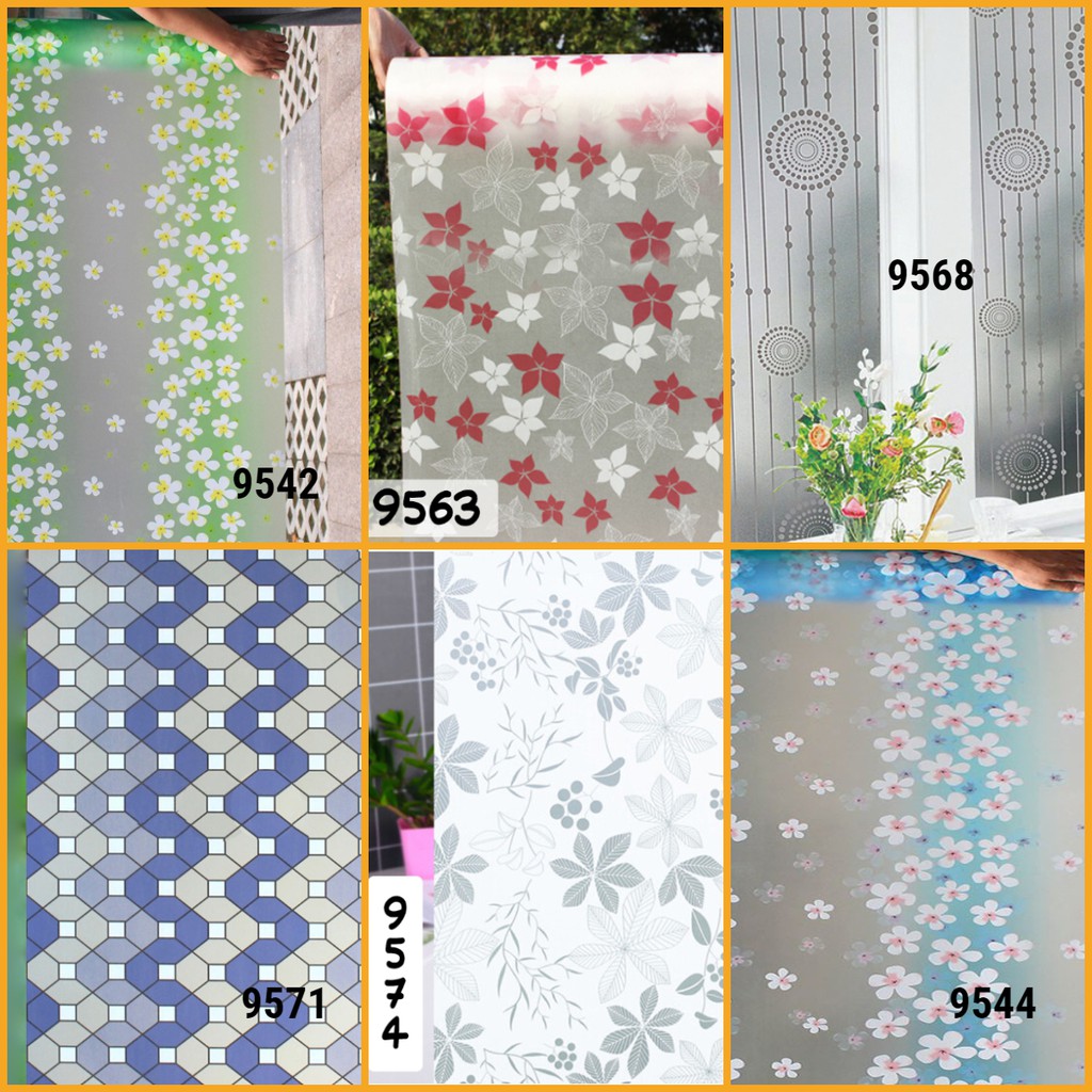 Stiker Kaca Wallpaper Stiker Wallpaper Kaca 45Cm X 1m  PAKET 5 PCS - Worldhome