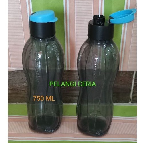 Terlaris Botol minum ecoman hitam 750 ml tupperware eceran ( 1 pcs)