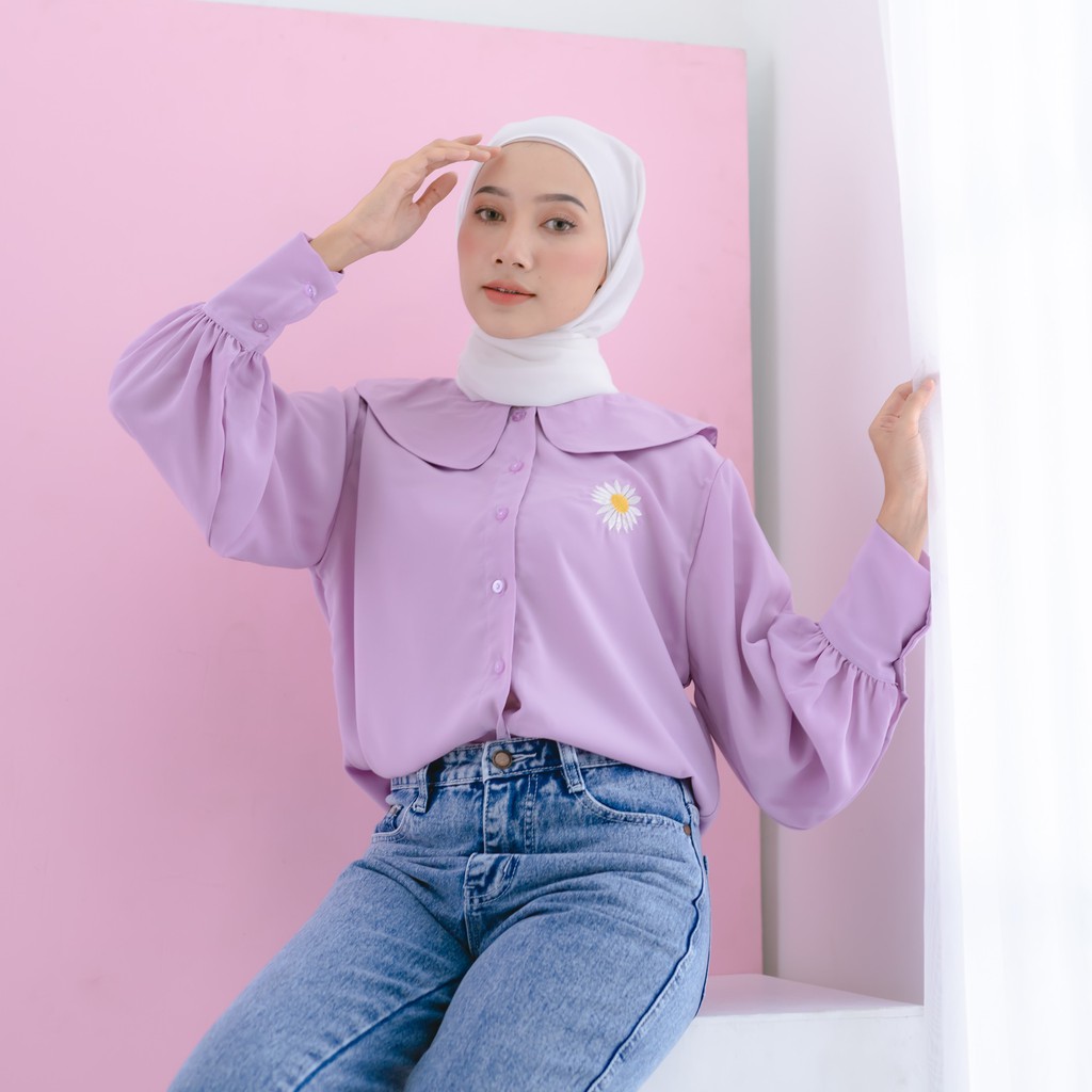 Grosir Baju Atasan Blouse Fashion Wanita Muslim Lanora