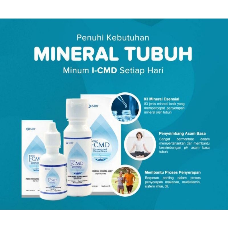 2 BOTOL ICMD - Ionic Concentrated Mineral Drop 60ml exp 9/2025