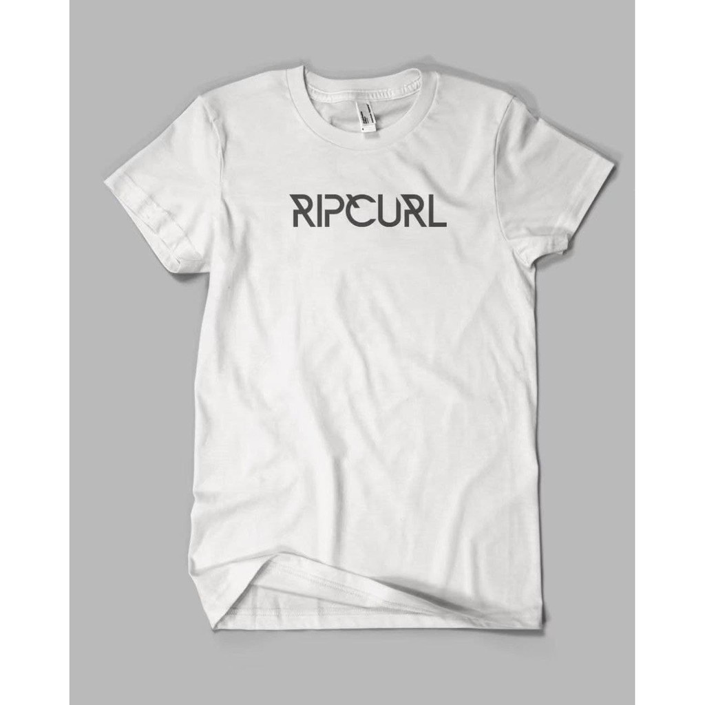 Clothing May - Kaos Ripcurl Hitam Putih Premium Koas Dewasa Anak Karater Distro Kekinin T Shirt Tshirt T-Shirt Premium Murah Unisex Wanita Perempuan Pria Laki-Laki Cowok Cewek Bahan Cotton Combed 30S Katun Kombed Sablon Dtf Murah