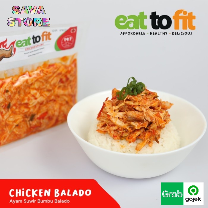 FROZEN FOOD MAKANAN DIET EAT TO FIT CHICKEN BALADO - 90 gr