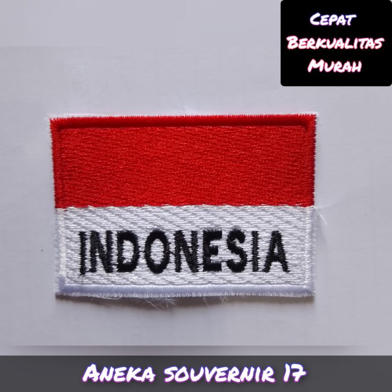 Jual Emblem Logo Patch Bordir Bendera Merah Putih Indonesia Cmx Cm Shopee Indonesia