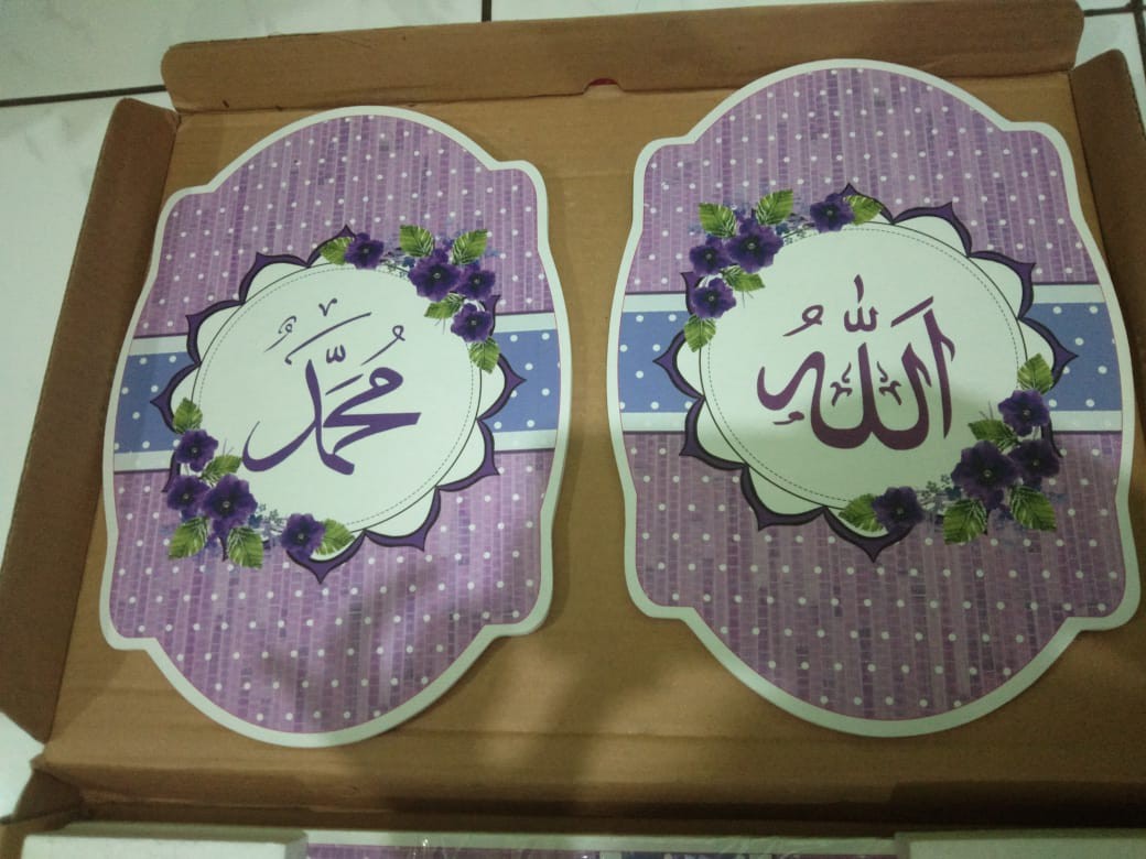 Jam Dinding 1 Set Shabby Pink Bunga