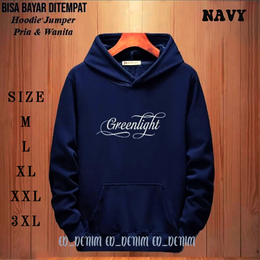 Greenlight Hoddie Oversize Pria / Switer Hoodie Pria / Hoodie Jumbo Size M L XL XXL 3XL / Sweter Cowok Distro