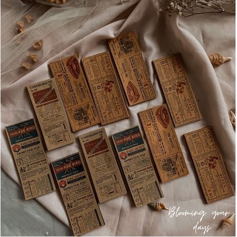 Vintage Ticket Paper for Journal Deco - Craft Series ( 30pcs)