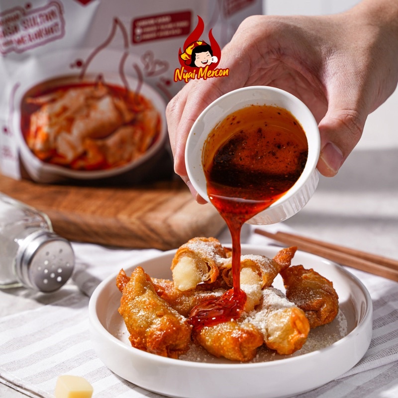 NYAI MERCON Pangsit Tulang Rangu / Pangsit Ayam Keju / Bakso Aci Mozarella / Mie Bakso Geprek / BAso