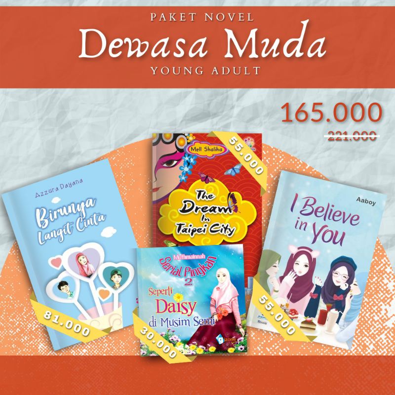 PAKET NOVEL DEWASA MUDA