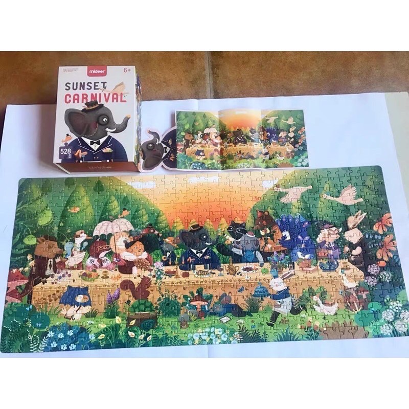 mideer sunset carnival 528pcs puzzle - mainan edukasi anak - kado anak - hadiah anak