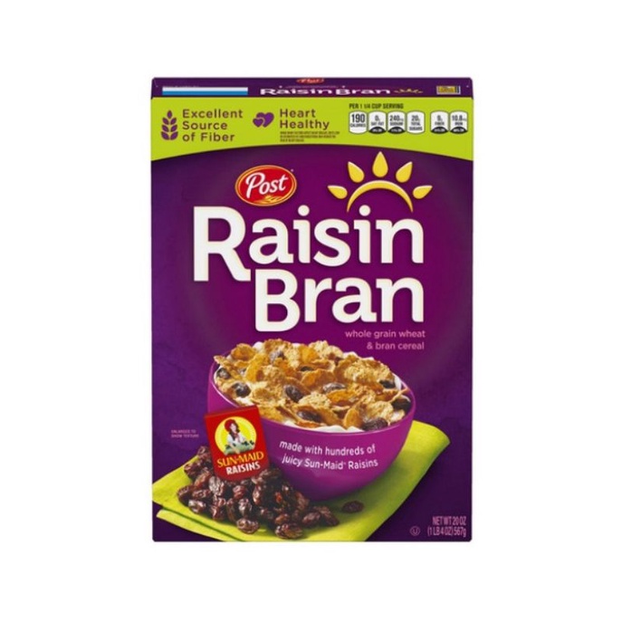 

Post Raisin Bran Cereal with Sun-maid Raisins - sereal rasa kismis
