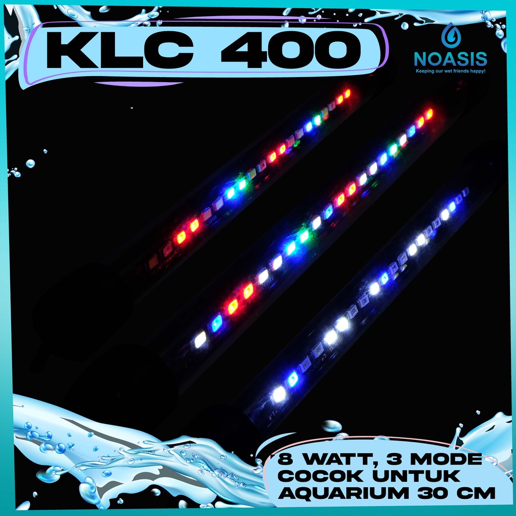 LAMPU LED AQUARIUM KIYOSAKI KLC 400 AQUASCAPE 8 WATT 3 IN 1