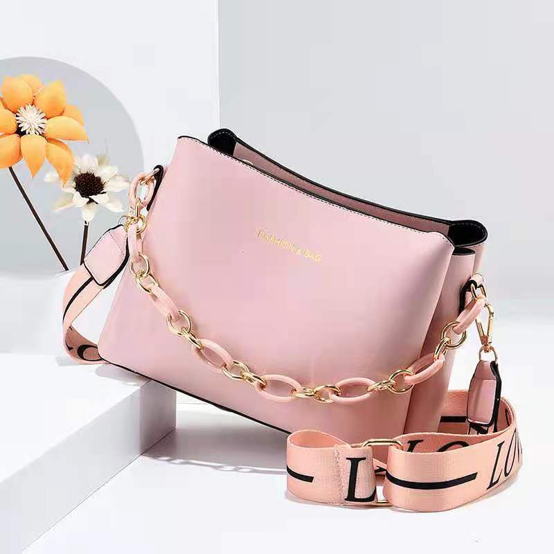 BJ65617 - GRAY/GREEN/KHAKI/PINK/WHITE - TAS SLEMPANG IMPORT MODEL CHAIN TALI RANTAI BESI TAS WANITA FASHION IMPORT MODIS ELEGAN TERMURAH TERLARIS TERBARU BAGSTORE JAKARTA TAS BATAM ZCJ5617