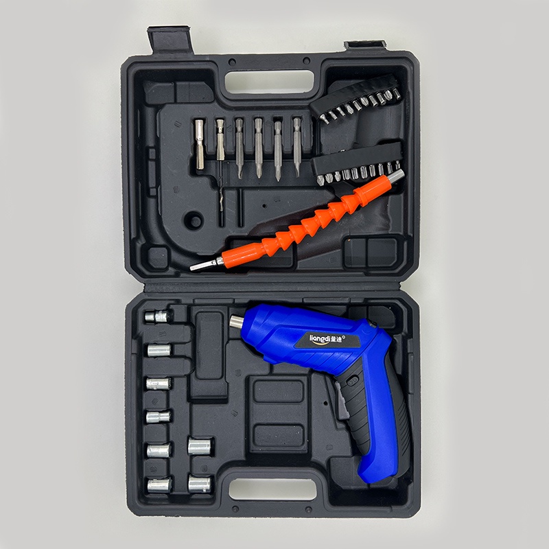 Obeng listrik electric screw driver Multi-function screwdriver Electric drill Bor listrik-Blue - 48pcs