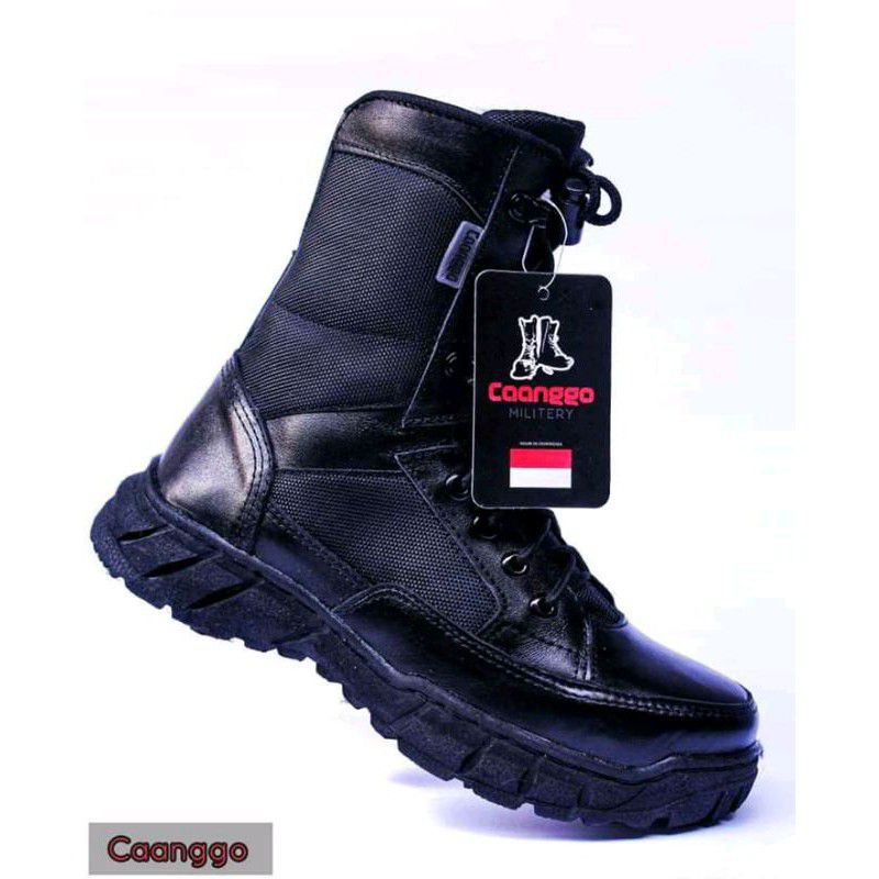 Sepatu pdl kulit sapi asli pdl boots CAANGGO MILITARY