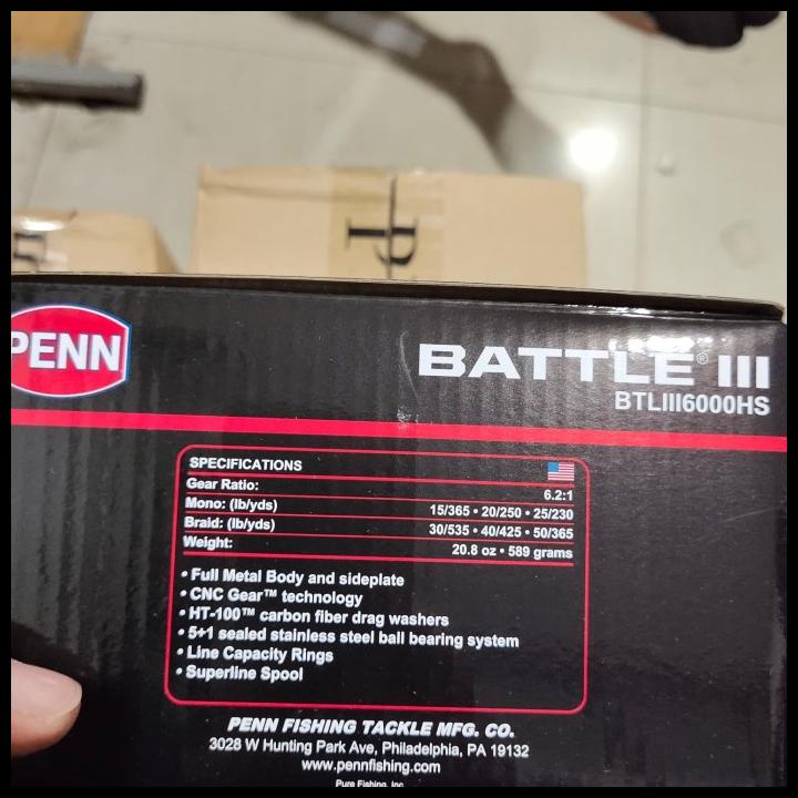 Reel Penn Battle Iii 6000 Hs Merah Power Handel