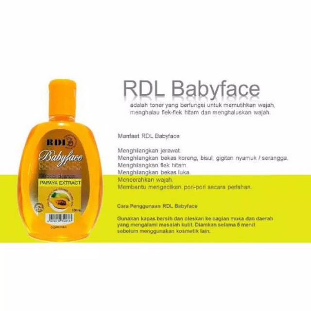 TONER BABY FACE RDL DEEP CLEANSING 150ML KUNING