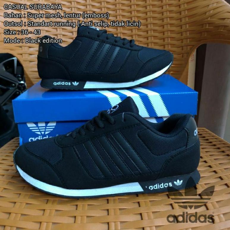 Sepatu sekolah hitam / Adidas neo V racer / Casual sport adidas [MU.15Jn22ᴹ]