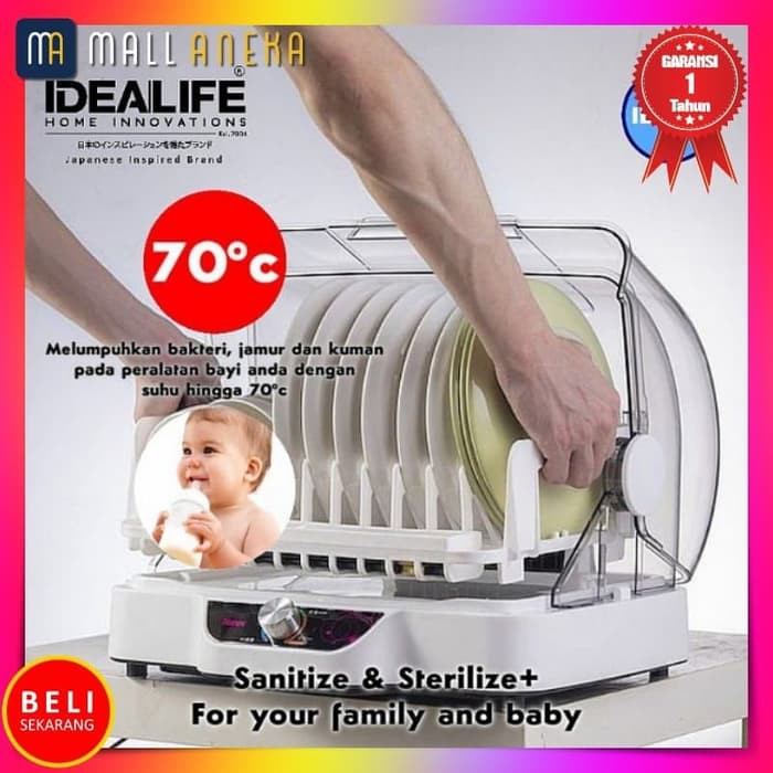 PENGERING PIRING STERIL RAK PIRING STERIL DISHWASHER| IDEALIFE IL-119