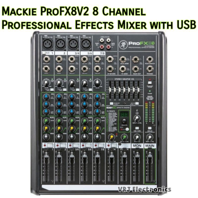 Mackie ProFX8V2 8 Channel Professional Effects Mixer with USB