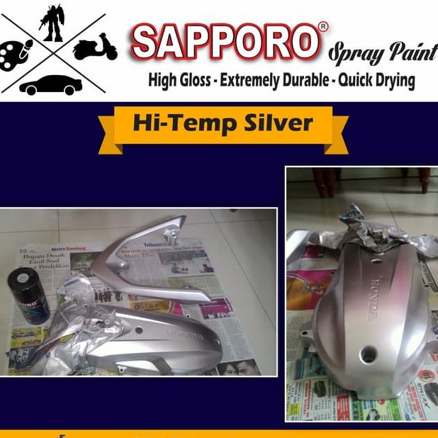 Sapporo Spray Hi Temp Colors 150 ml / Cat Spray Semprot Aerosol Terbaik