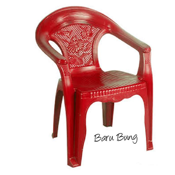 Ready oke] Bangku Napolly / Kursi Plastik Sender Tangan Motif Bunga Napolly 552