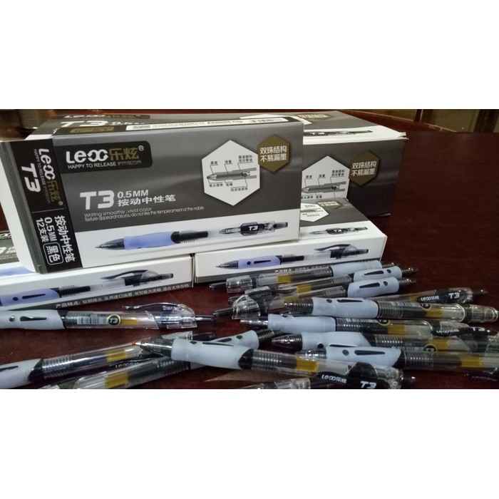 

Pulpen pen Gel T3 writting smoothly free ruler