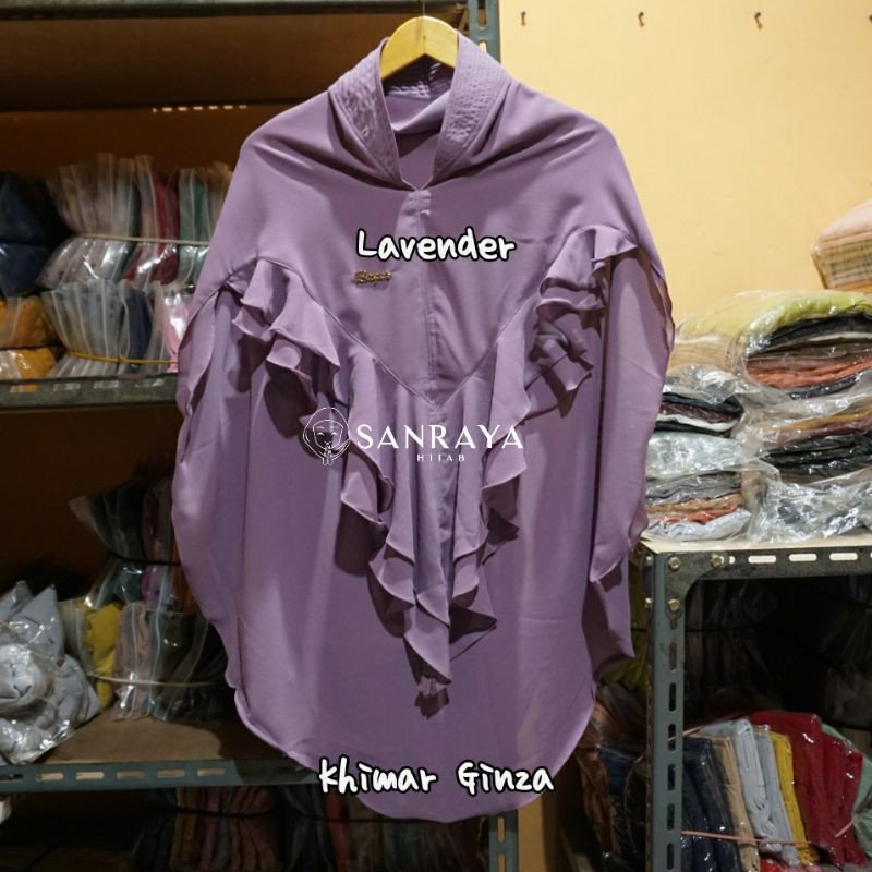 Jilbab Khimar Ginza ORIGINAL Bayza Hijab Sayra Group-Lavender