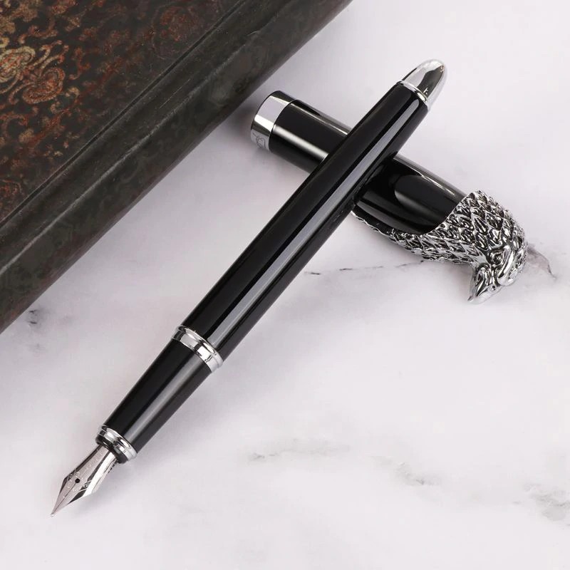 

Ongkir Gratis ya Eagle Head Owl Clip Fountain Pen Delicate Medium Nib 0.7mm Signature Pens Business