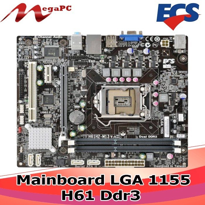 Motherboard lga 1155 H61 DDR3 + processor Ci3 3240 + Fan + RAM 4GB