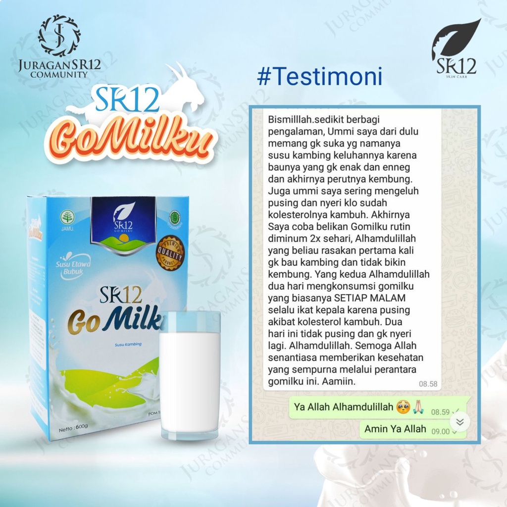 Susu Go Milku SR12 Go Milku SR12 Susu Kambing Etawa Susu Ibu Hamil Penggemuk Badan Etawaku Platinum BPOM