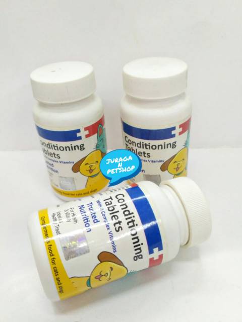 CONDITIONING TABLETS TERMURAH| Vitamin/Multivitamin Anjing/Kucing ISI 200 Tablet |