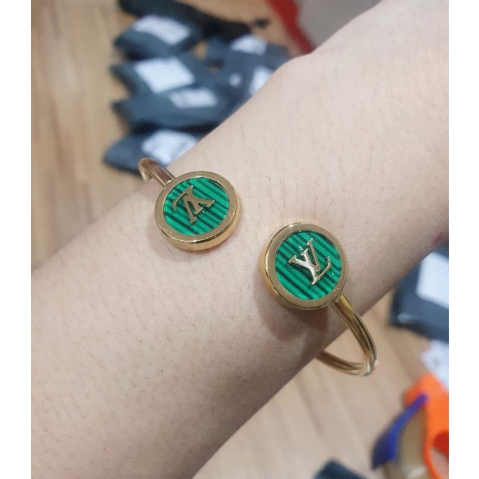 Gelang Titanium Asli Branded Premium Quality elv Stainless steel anti karat 0298